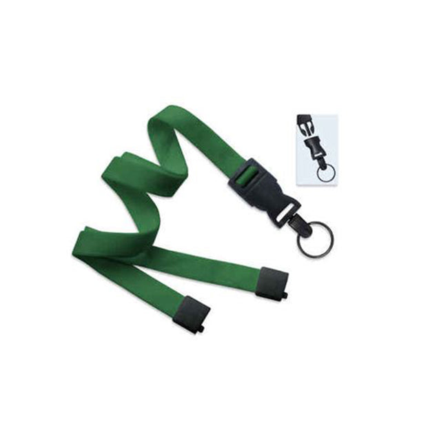 2135-4685 Standard Lanyard, Optiweave Dtach Lanyard 5/8" (16mm), Flat Tubular Polyester Lanyard, Breakaway, Dtach Split Ring, 5/8" (16mm) wide x 36" (900mm) long - 100/pack
