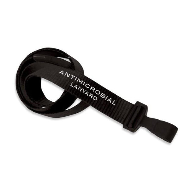 2136-3403 Standard Lanyard, Anti-Microbial Lanyard 5/8" (16mm), Breakaway, Wide Plastic No-Twist Hook, 5/8" (16mm) wide x 36" (900mm) long - 100/pack