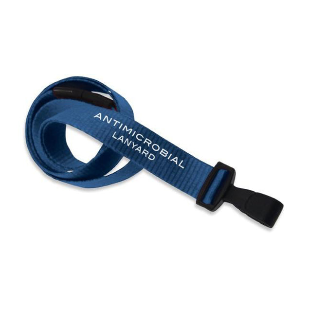 2136-3403 Standard Lanyard, Anti-Microbial Lanyard 5/8" (16mm), Breakaway, Wide Plastic No-Twist Hook, 5/8" (16mm) wide x 36" (900mm) long - 100/pack