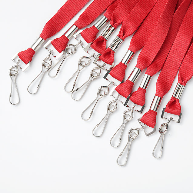 2135-3501 Standard Lanyard, Flat Braid Lanyard 3/8" (10mm), Flat Tubular Polyproylene Lanyard, Non-Breakaway, NPS Swivel Hook, Universal Slide Adapter - 100/pack
