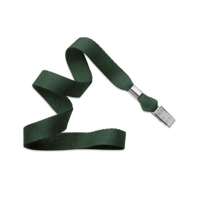 2136-3551 Standard Lanyard, Flat Ribbed Lanyard 5/8" (16mm), Flat Ribbed Polyester Lanyard, Non-Breakaway, NPS Bulldog Clip, Universal Slide Adapter - 100/pack