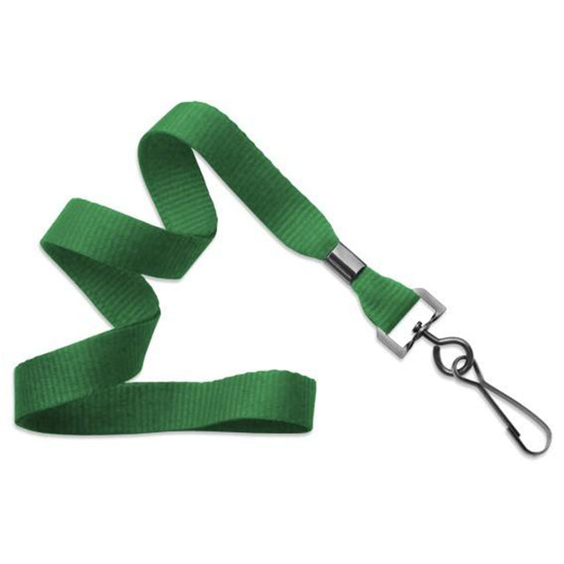 2136-3771 Standard Lanyard, Flat Polyester Lanyard 5/8" (16mm), Flat Ribbed Polyester Lanyard, Non-Breakaway, Black-Oxide Swivel Hook, 5/8" (16mm) wide x 36" (900mm) long, Crimp Finishing - 100/pack