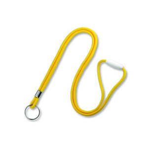 2137-2021 Standard Lanyard, Round Braid Lanyard 1/8" (3mm), Round Braided Polypropylene Lanyard, Breakaway, Split Ring, Solid Material Color - 100/pack