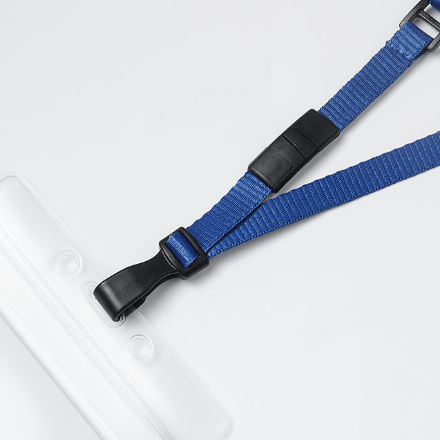 2137-2033 Standard Lanyard, Adjustable Breakaway Lanyard 3/8" (10mm), Flat Ribbed Polyester Lanyard, Breakaway, Slide Adjuster, Wide "no-twist" plastic hook, 3/8" wide x 24-44" long (adjustable) - 100/pack