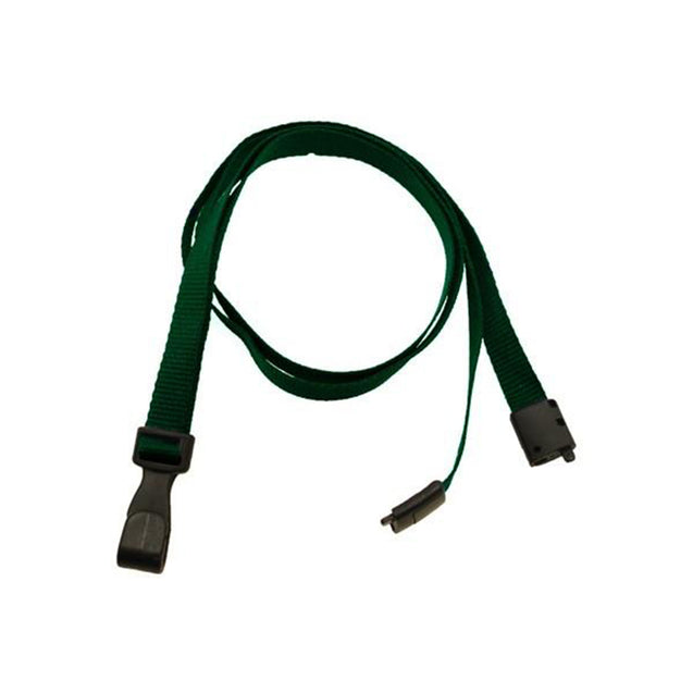 2137-2057 Standard Lanyard, Recycled PET Lanyard 3/8" (10mm), Breakaway, Wide Plastic No-Twist Hook, 3/8" (10mm) wide x 36" (900mm) long - 100/pack