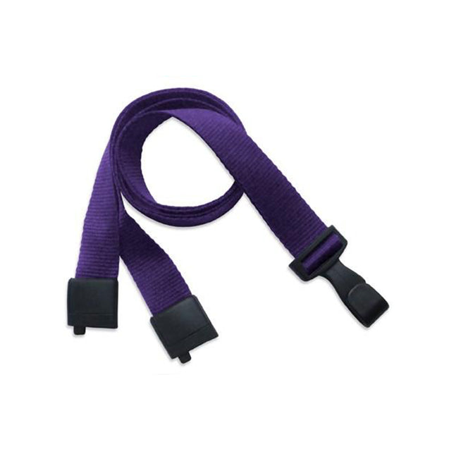 2137-2063 Standard Lanyard, Recycled PET Lanyard 5/8" (16mm), Breakaway, Wide Plastic No-Twist Hook, 5/8" (16mm) wide x 36" (900mm) long - 100/pack