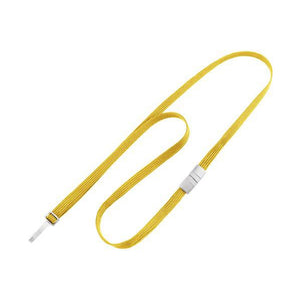 2137-4741 Standard Lanyard, Flat Braid Lanyard 3/8" (10mm), Flat Tubular Polyproylene Lanyard, Breakaway, Wide Plastic No-Twist Hook - 100/pack