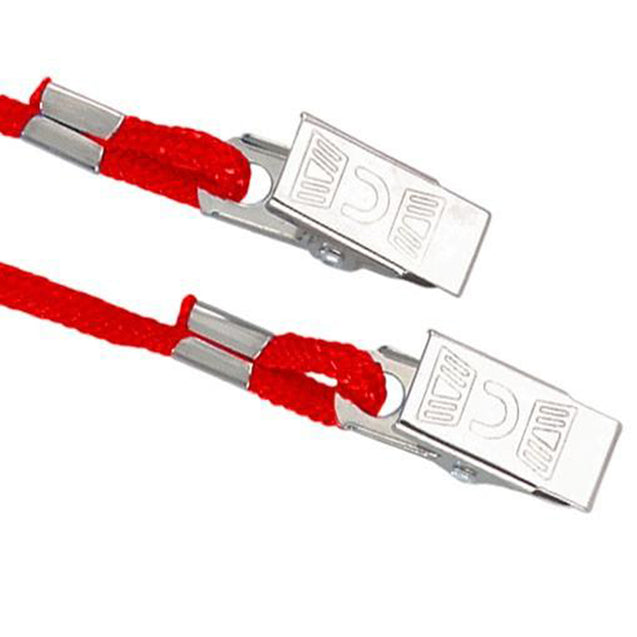2140-6001 Standard Lanyard, Open-Ended Event Lanyard 1/8" (3mm), Round Polypropylene Lanyard, Non-Breakaway, Two Metal bulldog clip, 1/8" (3mm) wide x 36" (900mm) long - 100/pack