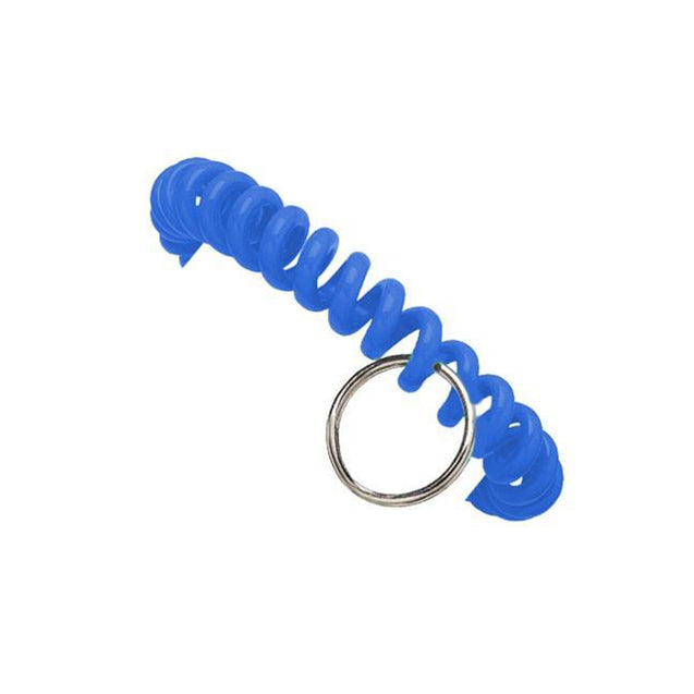 2140-6300 Retainer and Wrist Coil, Wrist Coil with Split Ring 2-1/2 - 14-1/2" (63.5 - 368mm), Expandable Coil Cord - 100/pack