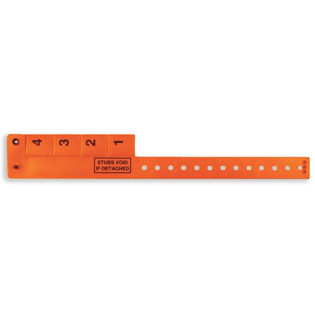 Vinyl standard Wrist-Rider Wristicket - 4 pull-off tabls 4TSP - 500/pack