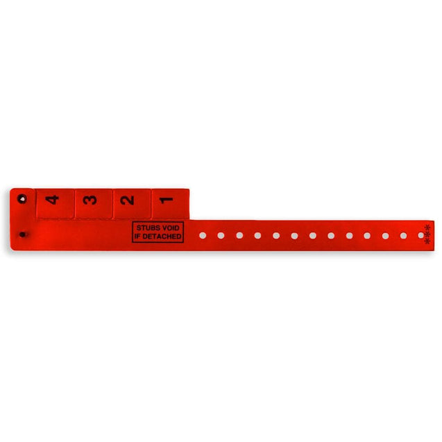 Vinyl standard Wrist-Rider Wristicket - 4 pull-off tabls 4TSP - 500/pack