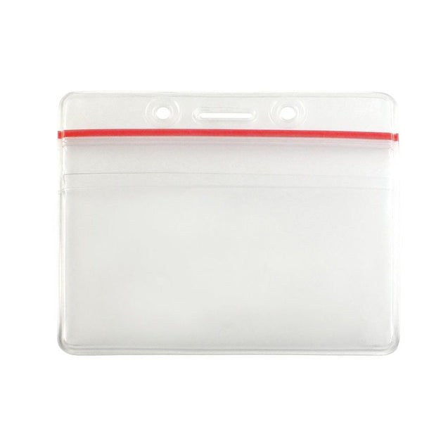 506-ZT1S Zipper Closure W/Slot & Chain Holes - Credit Card Size, Horizontal - 100/pack