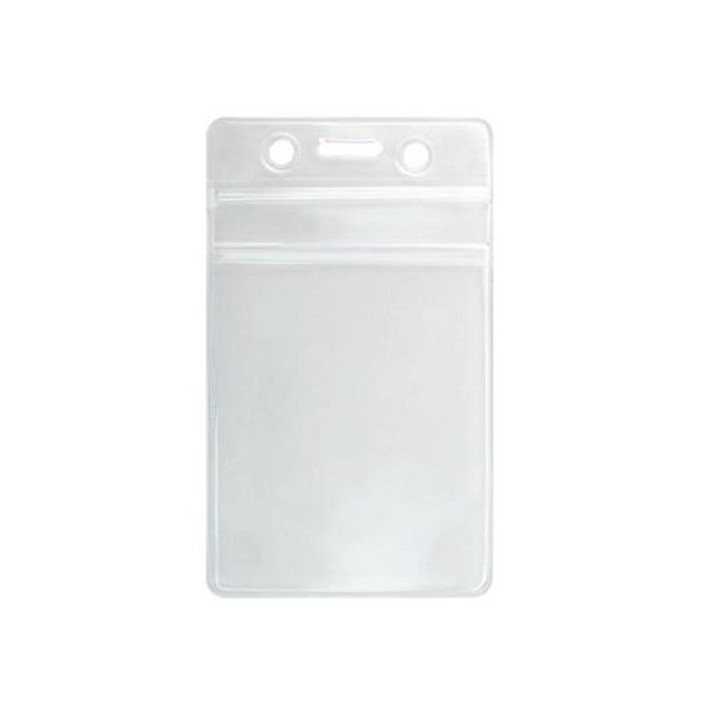 506-ZS-CLR Vinyl Badge Holder, Resealable Zip Lock Vinyl Holder 2.50" x 3.625" (61 mm x 91 mm), Weather resistant, Clear Zip Lock, Heavy-duty 30mil vinyl construction - Color Clear - 100/pack