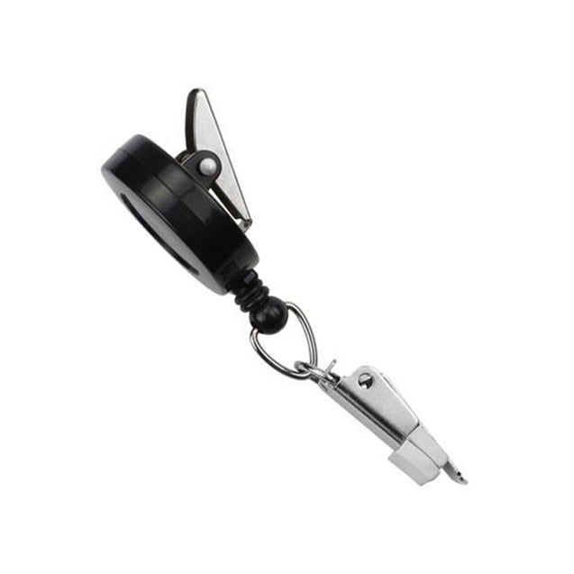 529-IK6-BLK Round Badge Reel, Swivel Clip Style 1 1/4" (32mm), Reel Diameter 1 1/4" (32mm), Cord Length : 34" (864mm), Label size : 3/4" (19mm), Card Clamp - 25/pack