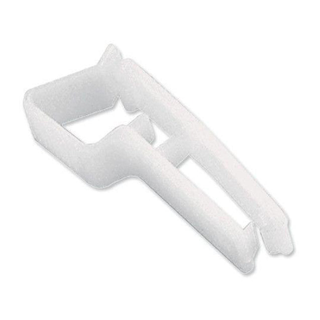 5710-1108 Badge Attachment, Plastic Clip 1 1/2" (38mm), Uni-Clip All Plastic Clip, One Piece, White Reusable Clip with Ribbed Thumb-Grip, Size 1 1/2" (38mm), - Color White - 100/pack