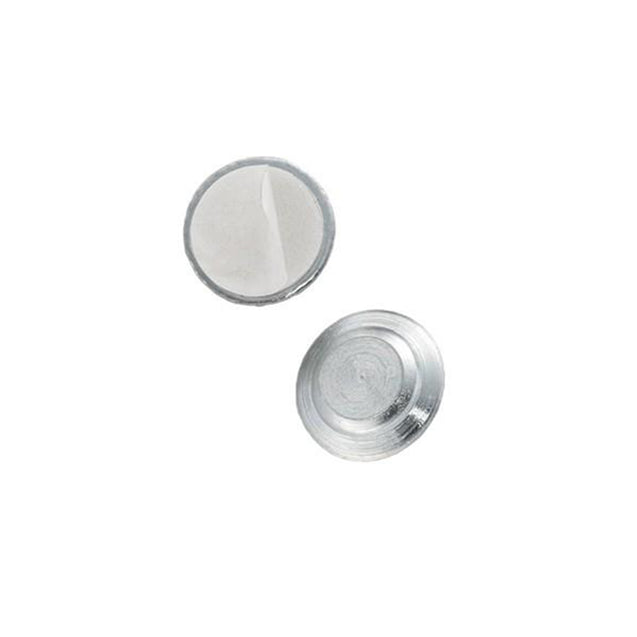 5730-3030 Badge Attachment, Magnetic Badge 11/16"(18mm), Pressure Sensitive foam pad & Peel-away liner, MAGNADISC - 1 zinc plated, steel-encased disc with 1 round, rare-earth magnetic & 1 steel disc, Mounting Plate Dimensions 11/16" (18mm), Color Sliver