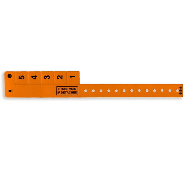Vinyl standard Wrist-Rider Wristicket - 5 pull-off tabls 5TSP - 500/pack