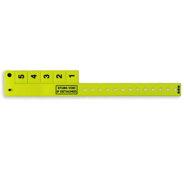 Vinyl standard Wrist-Rider Wristicket - 5 pull-off tabls 5TSP - 500/pack