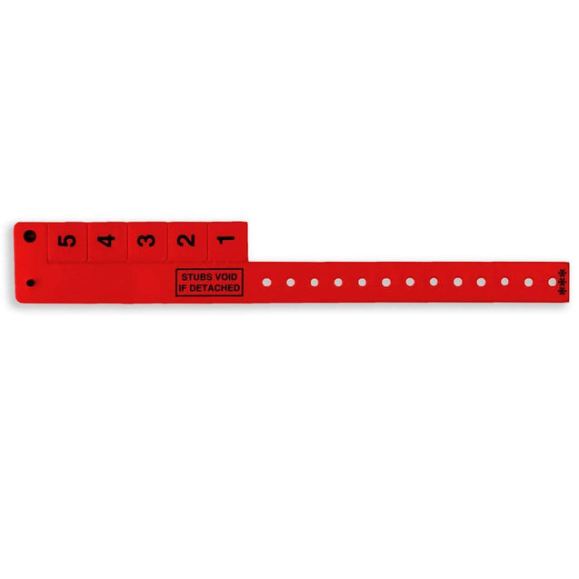 Vinyl standard Wrist-Rider Wristicket - 5 pull-off tabls 5TSP - 500/pack