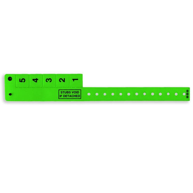 Vinyl standard Wrist-Rider Wristicket - 5 pull-off tabls 5TSP - 500/pack