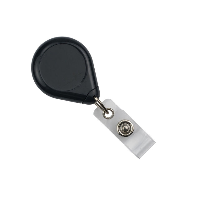 605-I-BLK Premium Badge Reel, Belt Clip Style 1 1/2" (38mm), Reel Diameter 1 1/2" (38mm), Cord Length : 34" (864mm), Label size : 1" (25mm), Clear Vinyl Strap, - 25/pack