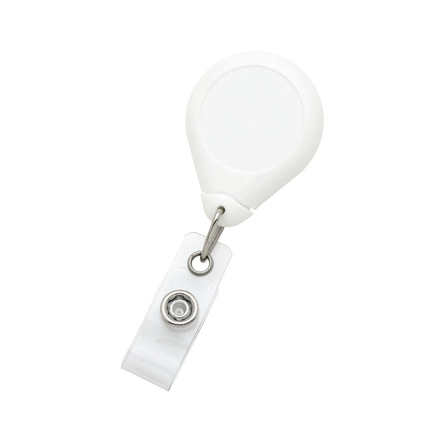 609-I-BLK Premium Badge Reel, Swivel Clip Style 1 1/2" (38mm), Reel Diameter 1 1/2" (38mm), Cord Length : 34" (864mm), Label size : 1" (25mm), Clear Vinyl Strap, - 25/pack