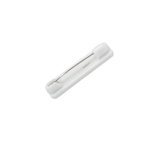 6920-3650 Badge Attachment, Bar Pin 1 1/2" (38MM), Plastic Safety Pin W/ Glue - 100/pack