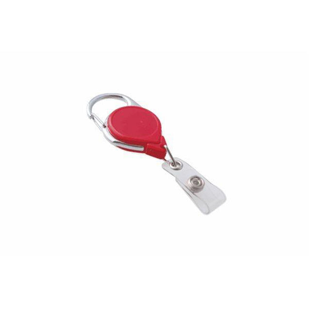 704-CB-BLK Twist-Free Carabiner Badge Reel, Carabiner only 1 1/4" (32mm), Reel Diameter 1 1/4" (32mm), Cord Length : 36" (915mm), Label size : 1 1/16" (28mm), Clear Vinyl Strap - 25/pack