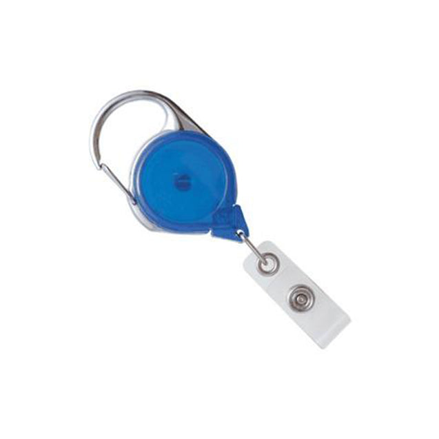 704-CB-BLK Twist-Free Carabiner Badge Reel, Carabiner only 1 1/4" (32mm), Reel Diameter 1 1/4" (32mm), Cord Length : 36" (915mm), Label size : 1 1/16" (28mm), Clear Vinyl Strap - 25/pack