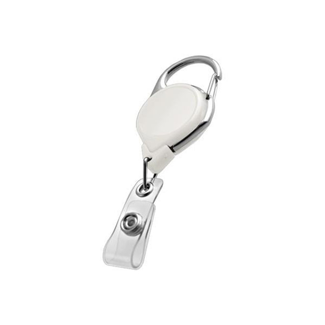 704-CB-BLK Twist-Free Carabiner Badge Reel, Carabiner only 1 1/4" (32mm), Reel Diameter 1 1/4" (32mm), Cord Length : 36" (915mm), Label size : 1 1/16" (28mm), Clear Vinyl Strap - 25/pack