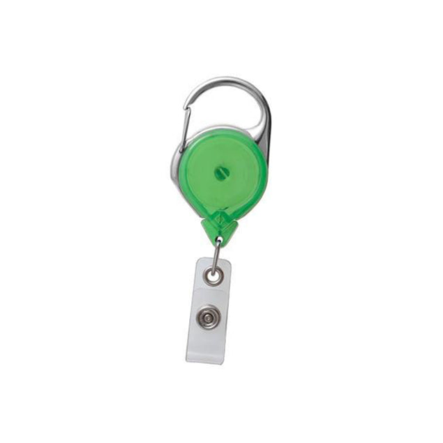 704-CB-BLK Twist-Free Carabiner Badge Reel, Carabiner only 1 1/4" (32mm), Reel Diameter 1 1/4" (32mm), Cord Length : 36" (915mm), Label size : 1 1/16" (28mm), Clear Vinyl Strap - 25/pack