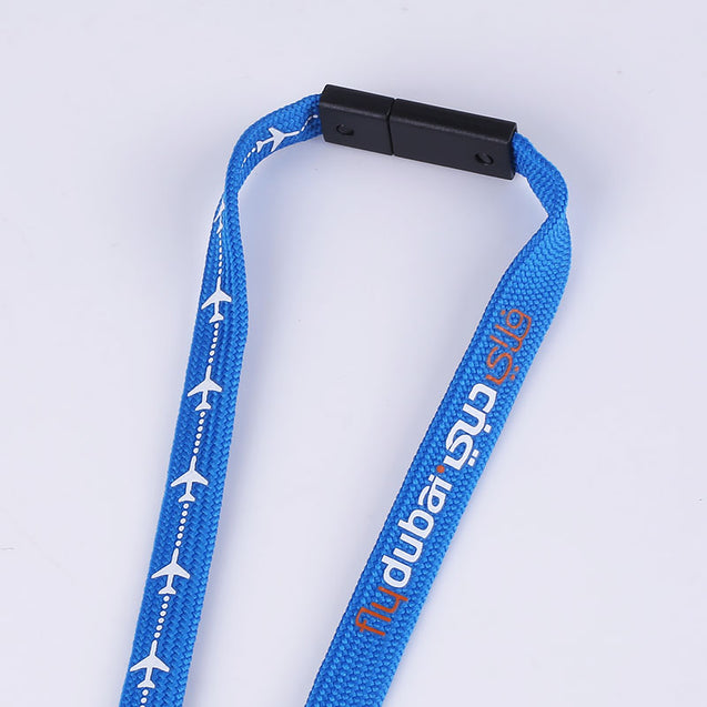 Metal Badge Reel with Tubular Silkscreen Lanyard S1912