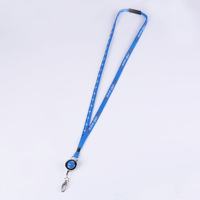 Metal Badge Reel with Tubular Silkscreen Lanyard S1912