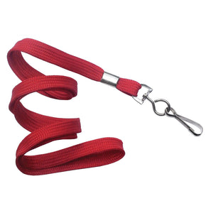 NF-9S-BLK Standard Lanyard, Tubular Lanyard 3/8" (10mm), Flexible Tubular Polyester Lanyard, Non-Breakaway, Swivel Hook, 3/8" (10mm) wide x 36" (900mm) long, 47" thread with tighter weave and softer texture - 100/pack