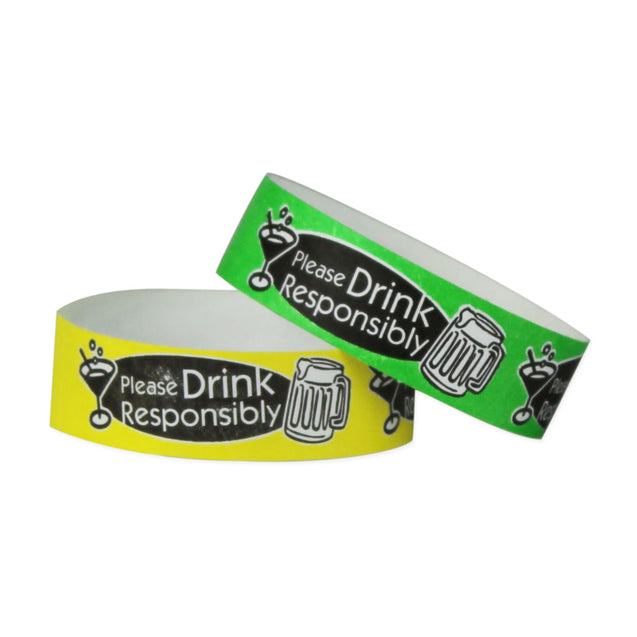 Expressions® 3/4" - Night Life PLEASE DRINK RESPONSIBLY NTX88 - 500/pack