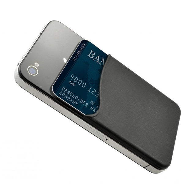 1860-5001 Badge Holder,Adhesive Silicone Wallet,Silicone Rubber Wallet with 3M Adhesive Back,Hold up to 3 cards, 2.25" x 3.38" (57 mm x 86 mm), Color Black