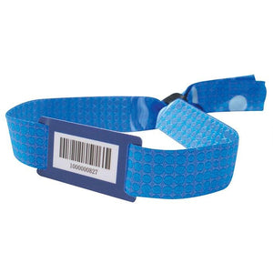 Woven Wristbands Woven Bar Code Wristbands 1/2" - High-Security Closure WOVB - 100/pack