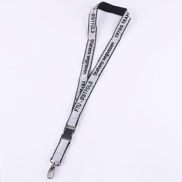 Woven Label Lanyard with Metal Buckle W1914