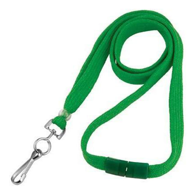BL-34S-BLK Standard Lanyard, Tubular Lanyard 3/8" (10mm), Flexible Tubular Polyester Lanyard, Breakaway, NPS Swivel Hook, 3/8" (10mm) wide x 36" (900mm) long, 47" thread with tighter weave and softer texture - 100/pack