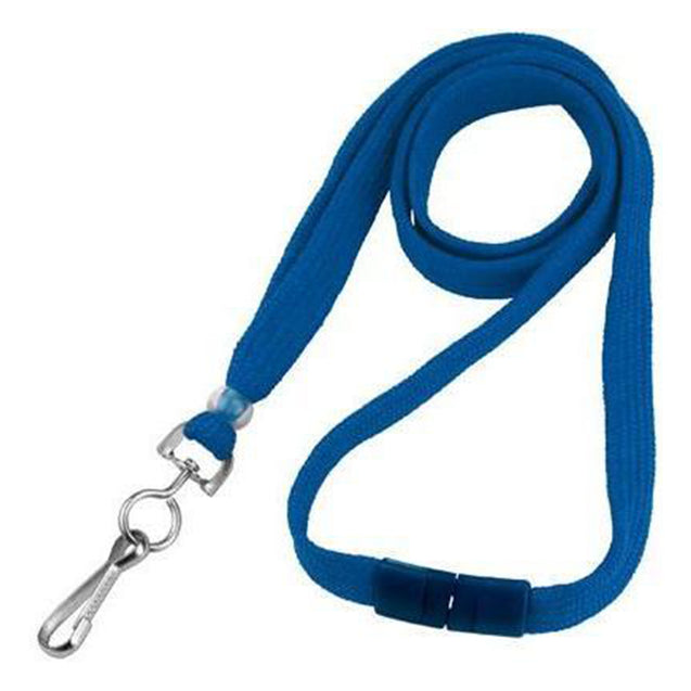BL-34S-BLK Standard Lanyard, Tubular Lanyard 3/8" (10mm), Flexible Tubular Polyester Lanyard, Breakaway, NPS Swivel Hook, 3/8" (10mm) wide x 36" (900mm) long, 47" thread with tighter weave and softer texture - 100/pack