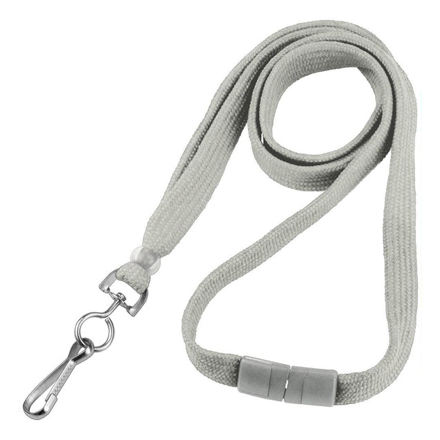 BL-34S-BLK Standard Lanyard, Tubular Lanyard 3/8" (10mm), Flexible Tubular Polyester Lanyard, Breakaway, NPS Swivel Hook, 3/8" (10mm) wide x 36" (900mm) long, 47" thread with tighter weave and softer texture - 100/pack