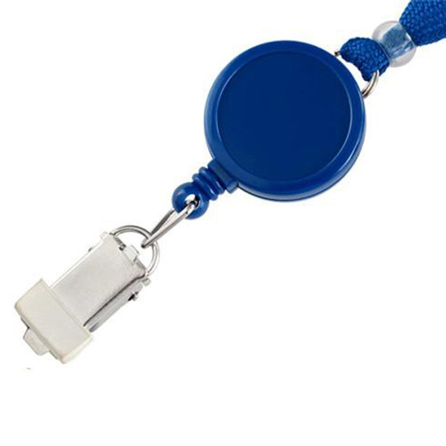 BL-545K6-BLK Standard Lanyard, Tubular Lanyard 3/8" (10mm), Flexible Tubular Polyester Lanyard, Breakaway, Badge Reel with Card Clamp, 3/8" (10mm) wide x 36" (900mm) long, 47" thread with tighter weave and softer texture - 100/pack