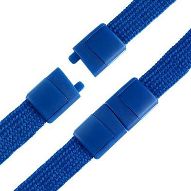 BL-545K6-BLK Standard Lanyard, Tubular Lanyard 3/8" (10mm), Flexible Tubular Polyester Lanyard, Breakaway, Badge Reel with Card Clamp, 3/8" (10mm) wide x 36" (900mm) long, 47" thread with tighter weave and softer texture - 100/pack