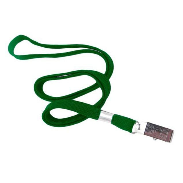 NF-9C-BLK Standard Lanyard, Tubular Lanyard 3/8" (10mm), Flexible Tubular Polyester Lanyard, Non-Breakaway, Bulldog Clip, 3/8" (10mm) wide x 36" (900mm) long, 47" thread with tighter weave and softer texture - 100/pack