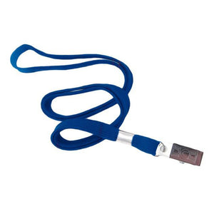 NF-9C-BLK Standard Lanyard, Tubular Lanyard 3/8" (10mm), Flexible Tubular Polyester Lanyard, Non-Breakaway, Bulldog Clip, 3/8" (10mm) wide x 36" (900mm) long, 47" thread with tighter weave and softer texture - 100/pack