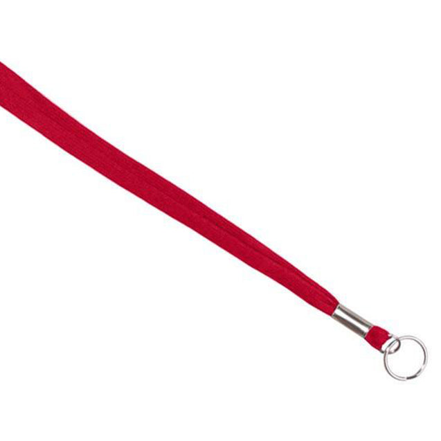 NF-9R-BLK Standard Lanyard, Tubular Lanyard 3/8" (10mm), Flexible Tubular Polyester Lanyard, Non-Breakaway, Split Ring, 3/8" (10mm) wide x 36" (900mm) long, 47" thread with tighter weave and softer texture - 100/pack