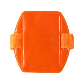 R504-ARNO Speciality Badge Holder, Armband Holder Series 2.38" x 3.38" (60 mm x 86 mm), Reflective Armband Badge Holder, Heavy-duty vinyl construction ; Reflective Luminescent ; with Armband Strap